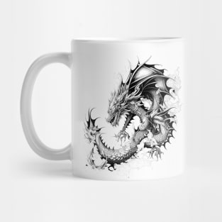 Dragon Fantasy Wild Animal Illustration Art Tattoo Mug